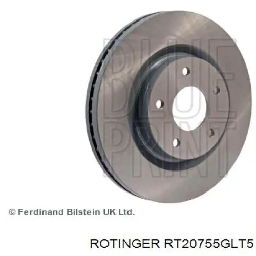 Передние тормозные диски RT20755GLT5 Rotinger