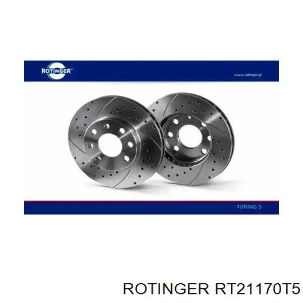 Передние тормозные диски RT21170T5 Rotinger