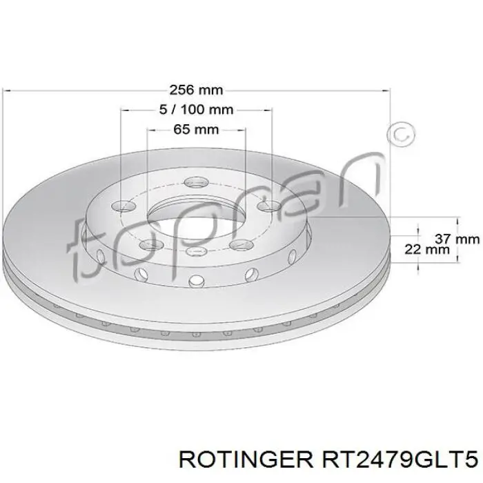 Купить RT2479GLT5 Rotinger Ротор тормозной