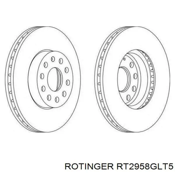 Ремкомплект тормозов передних RT2958GLT5 Rotinger