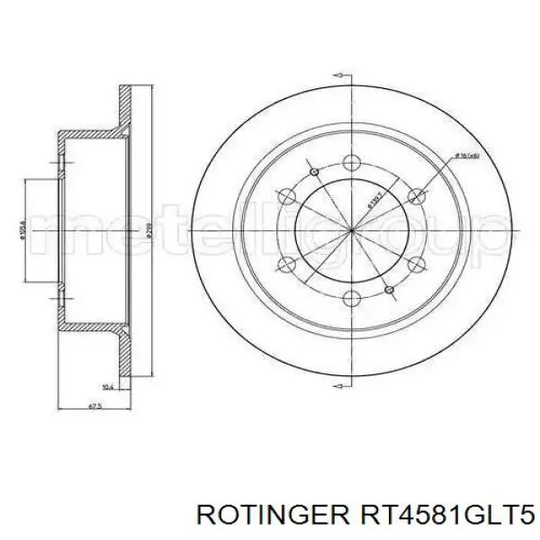 RT4581GLT5 Rotinger Дисковый тормоз