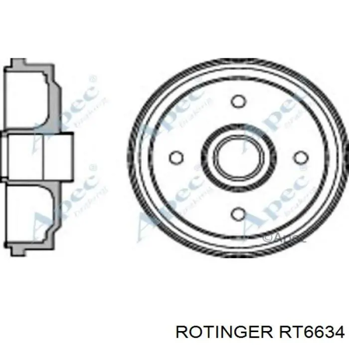 Freno de tambor trasero Chevrolet Kalos