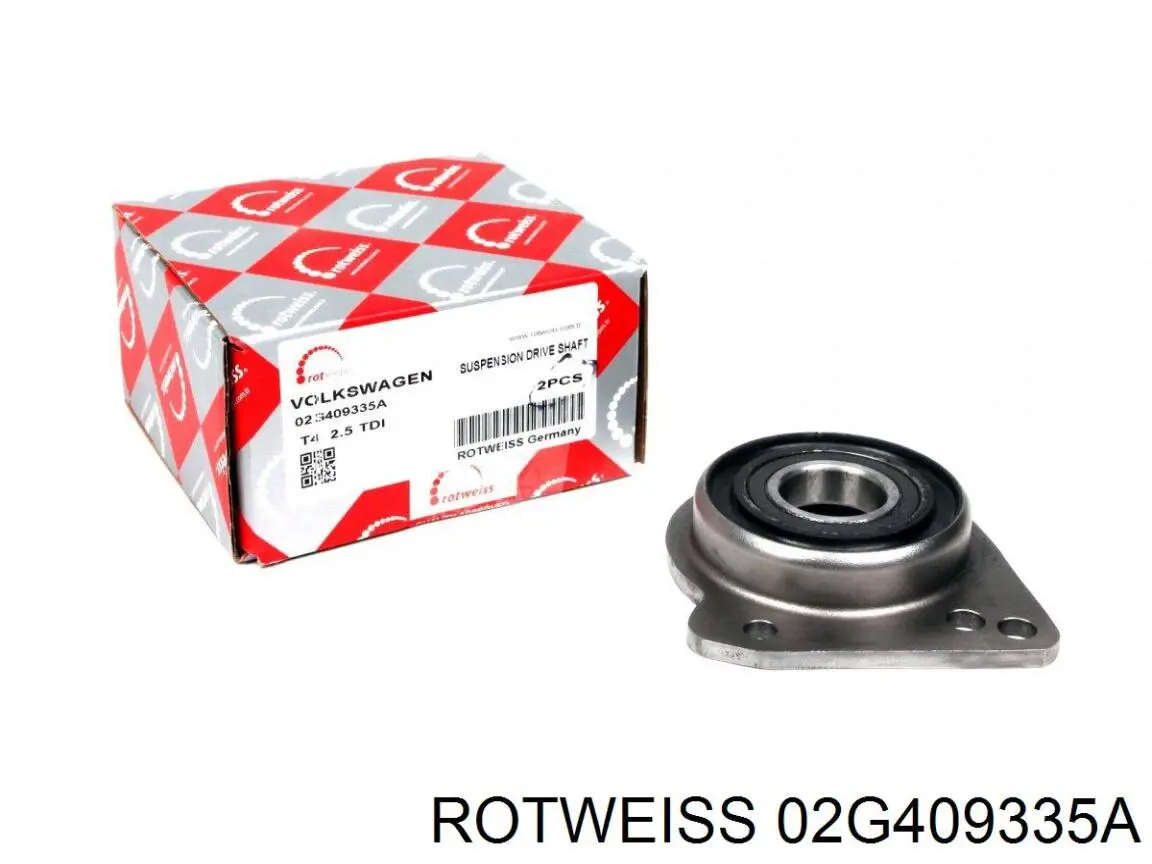 Купить 02G409335A Rotweiss Подвесной подшипник передней полуоси