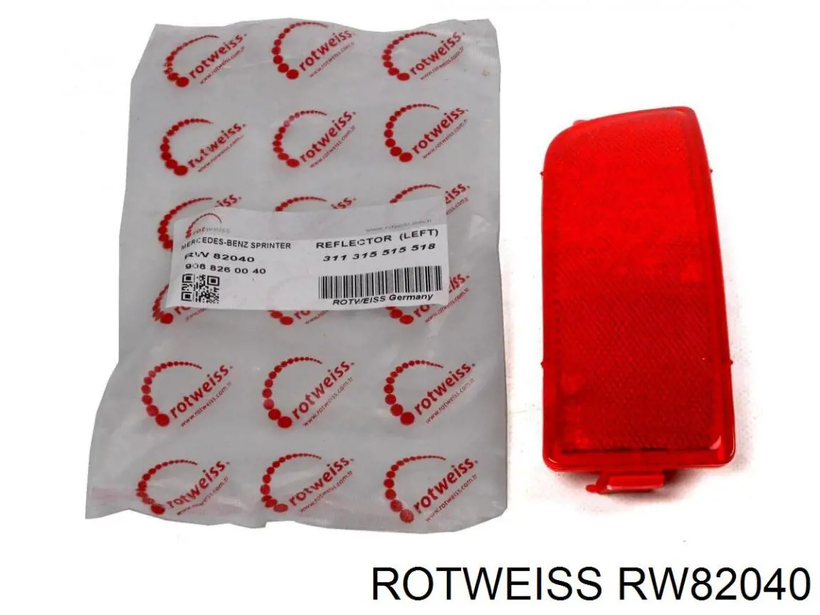 RW82040 Rotweiss Левый катафот бампера