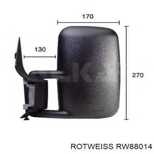 Брызговик задний правый RW88014 Rotweiss