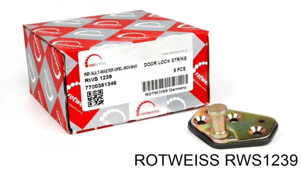 RWS1239 Rotweiss gozno de garra (parte complementar de fecho da porta deslizante)