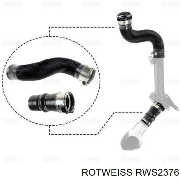 Шланг/патрубок интеркуллера Rotweiss RWS2376 цена, от 27.90 USD