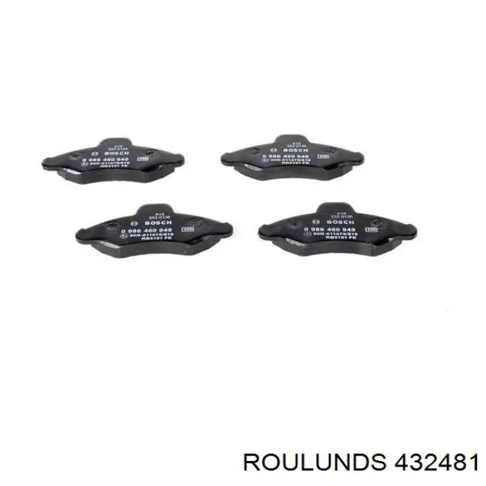 432481 Roulunds колодки тормозные передние дисковые