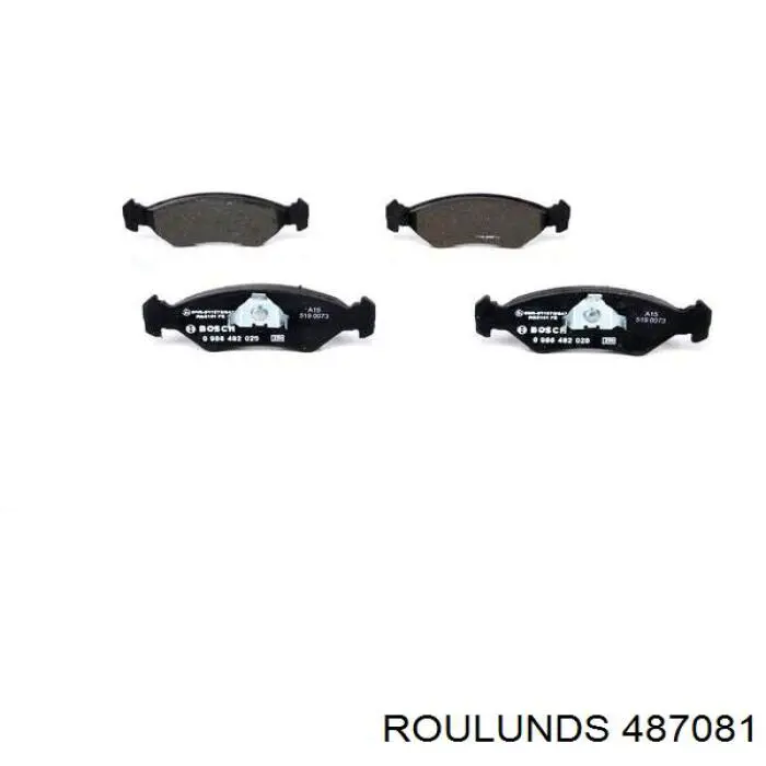 487081 Roulunds колодки тормозные передние дисковые