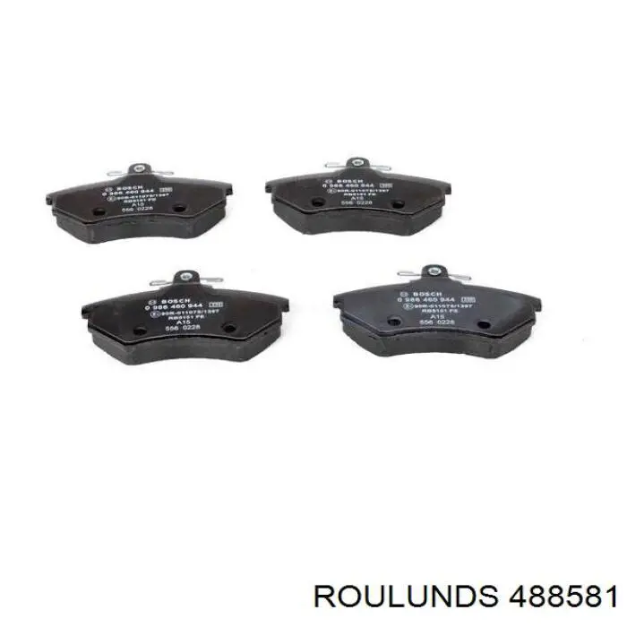 488581 Roulunds колодки тормозные передние дисковые