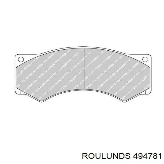 Колодки тормозные передние дисковые Roulunds 494781