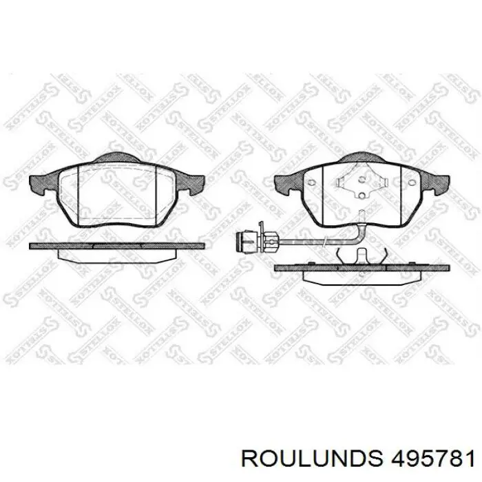 495781 Roulunds колодки тормозные передние дисковые