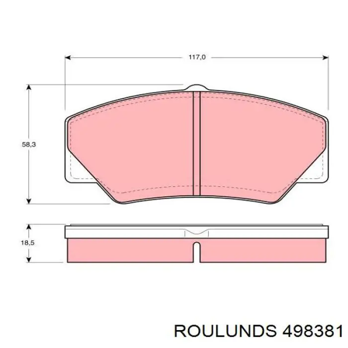 Колодки тормозные передние дисковые Roulunds 498381