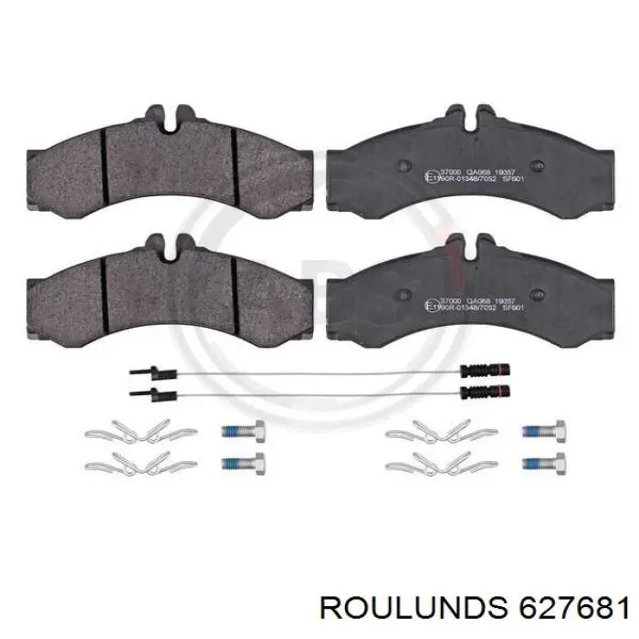 627681 Roulunds колодки тормозные передние дисковые