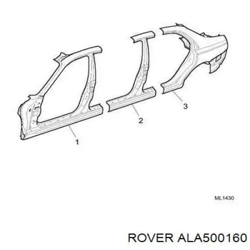 Крыло заднее правое на Rover 75 RJ