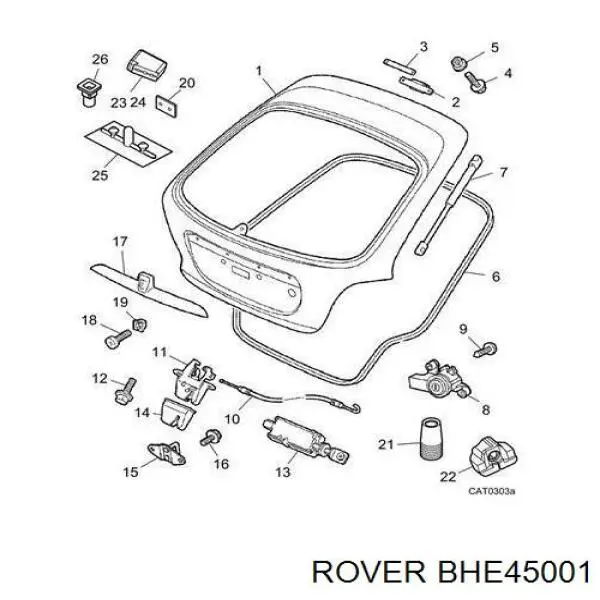 Купить BHE45001 Rover Амортизатор двери багажника