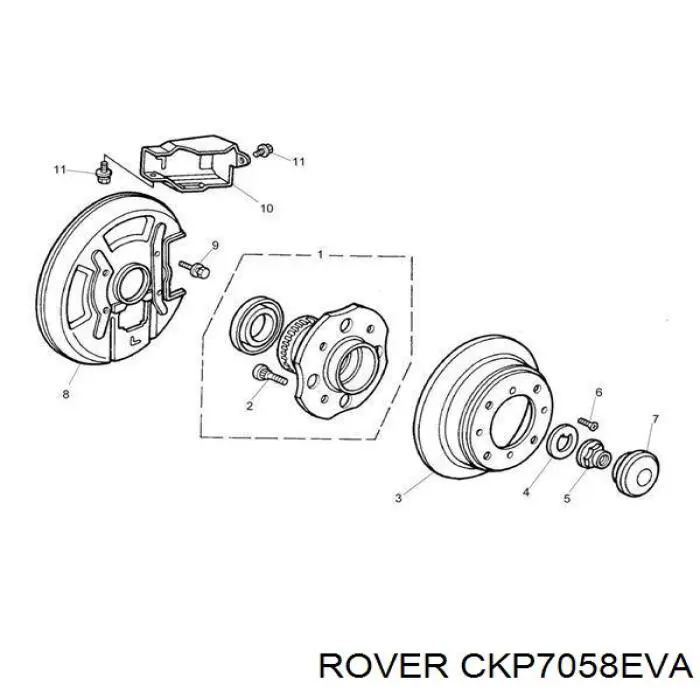 Купить CKP7058EVA Rover Задняя шпиндель
