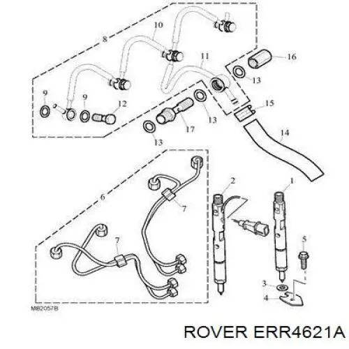 Кольцо (шайба) форсунки инжектора посадочное ERR4621A Rover