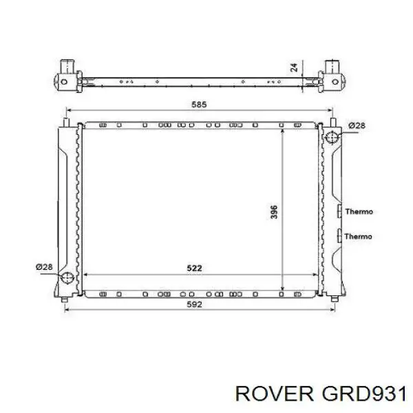 GRD931 Rover радиатор