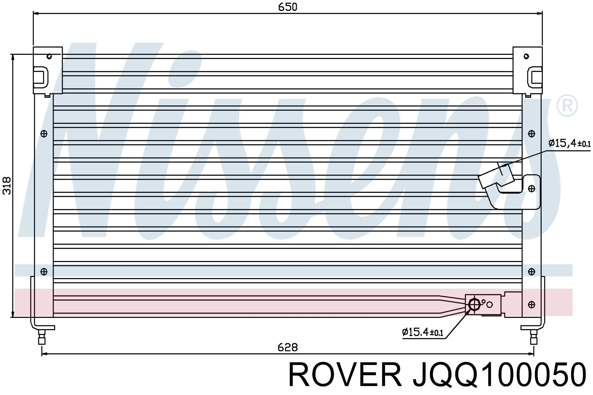 Купить JQQ100050 Rover Радиатор системы охлаждения кондиционера