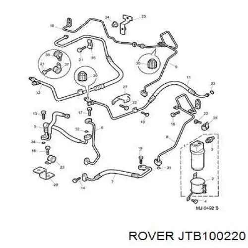 Купить JTB100220 Rover Датчик-клапан кондиционера