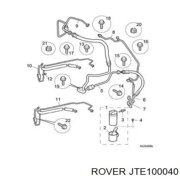 JTE100040 Rover Клапан давления кондиционера