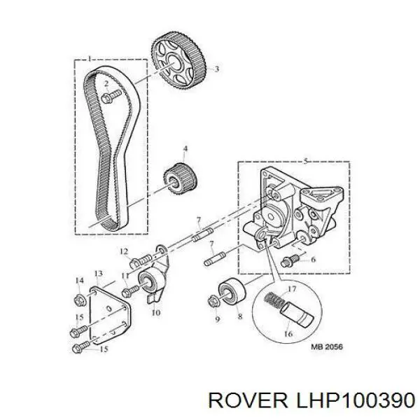 LHP100390 Rover Ролик натяжителя ремня ГРМ