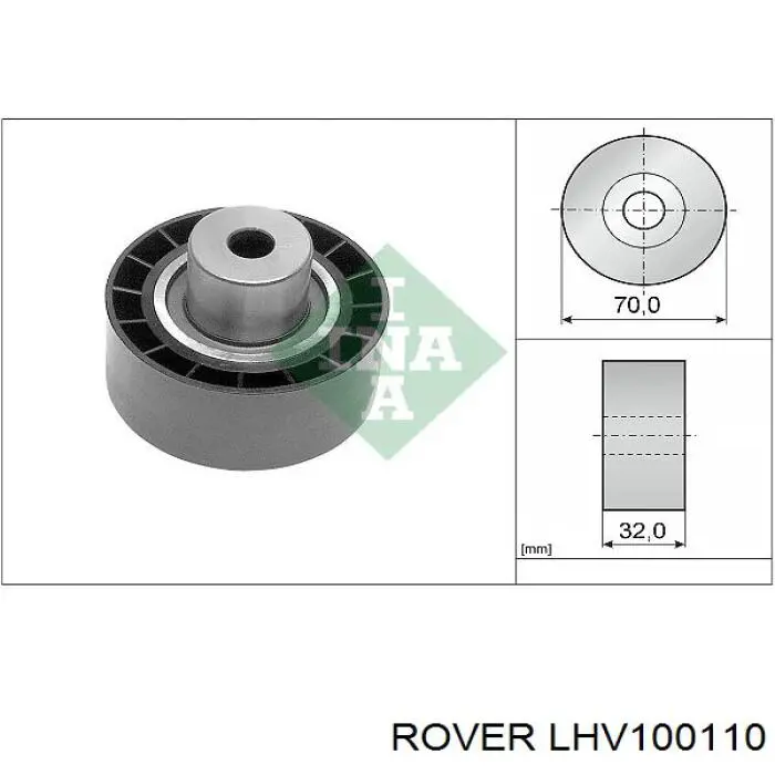 Паразитный ролик ГРМ LHV100110 Rover