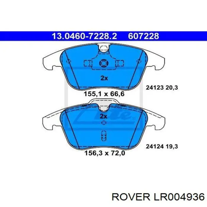 Купить LR004936 Rover Колодки тормозные