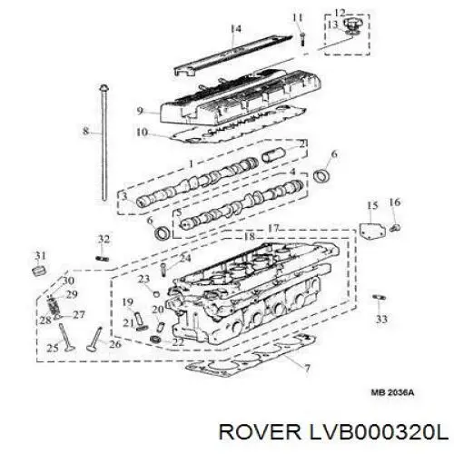 Прокладка ГБЦ LVB000320L Rover