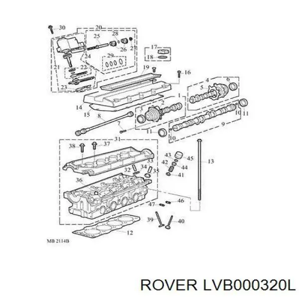Прокладка головки блока цилиндров Rover LVB000320