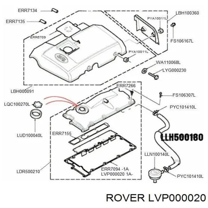 Прокладка крышки двигателя Rover LVP000020 цена, от 33.31 USD