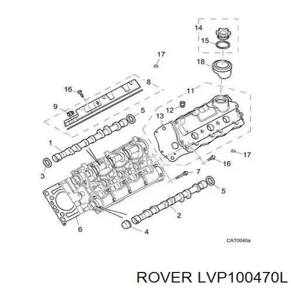 LVP100470L Rover Прокладка крышки клапана