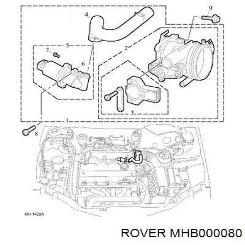MHB102121 Rover Дроссельная заслонка