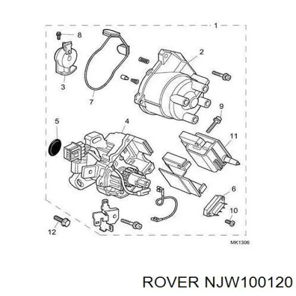 NJW100120 Rover Коммутатор системы зажигания