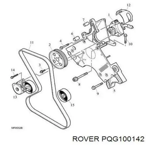 PQG100142 Rover Натяжитель клинового ремня