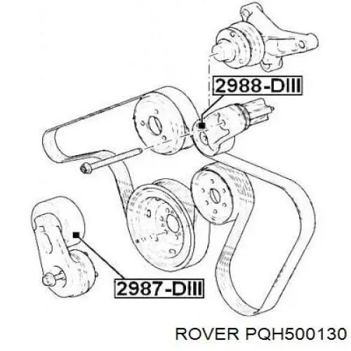 PQH500130 Rover reguladora de tensão da correia de transmissão
