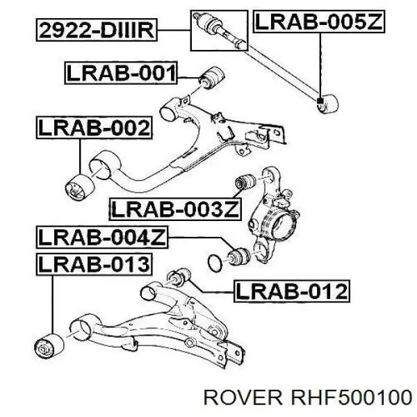 Сайлентблок заднего кулака Rover RHF500100 цена, от 24.62 USD