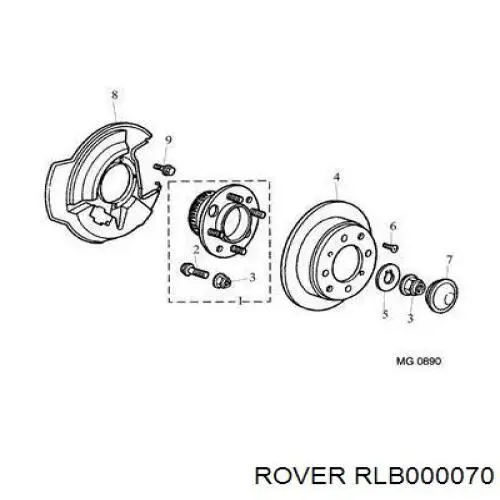 RLB000070 Rover Ступица задняя