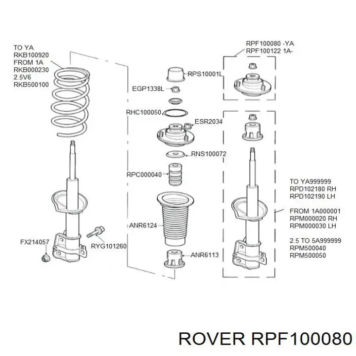 Опора амортизатора заднего RPF100080 Rover