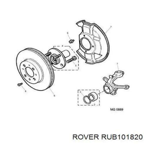 Цапфа (поворотный кулак) передний правый Rover RUB101300 цена, от 33.86 USD