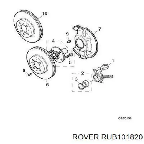 Купить RUB101300 Rover Ось передняя и поворотные кулаки