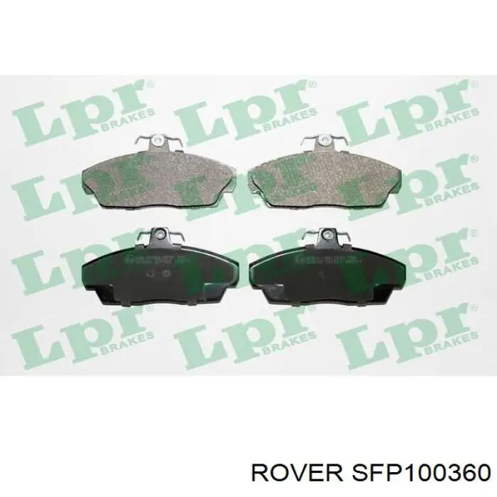 Колодки тормозные передние дисковые Rover SFP100360