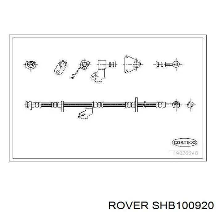 SHB100920 Rover Шланг тормозной передний правый