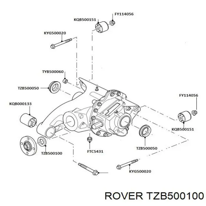 TZB500100 Rover Сальник заднего хвостовика редуктора 