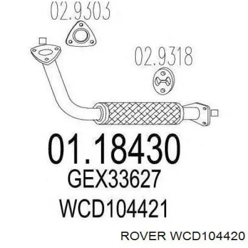 Приёмная труба WCD104420 Rover