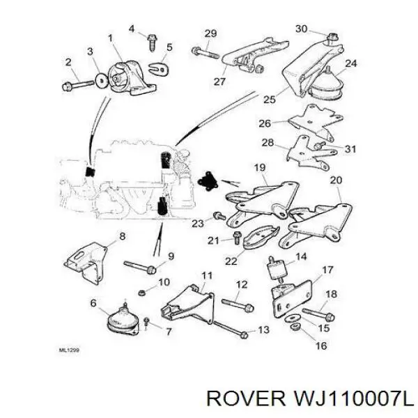  Land Rover WJ110007L цена, от 0.27 USD