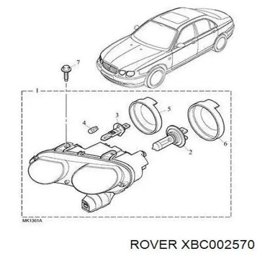 Купить XBC103950 Rover Фара левая передняя