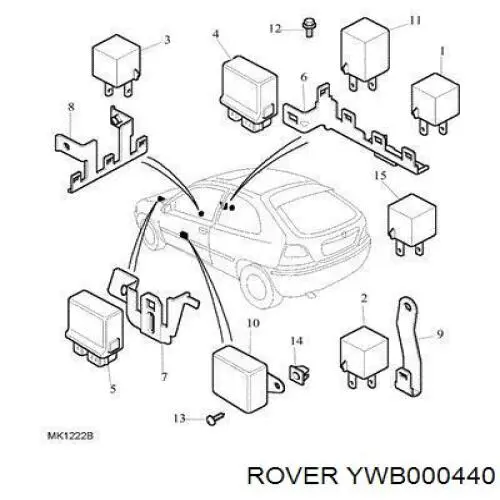 YWB000440 Rover Реле электрическое многофункциональное