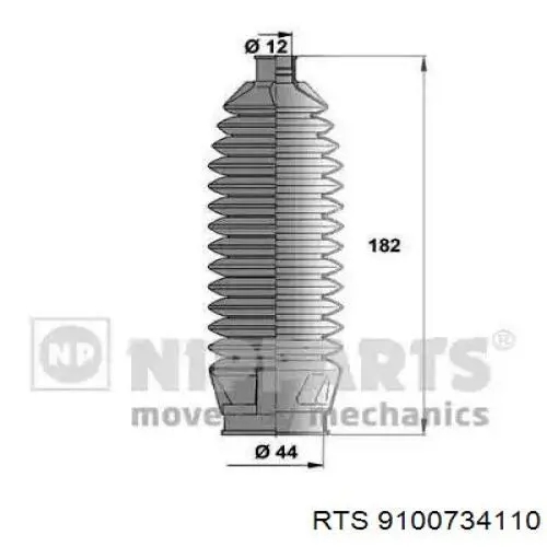 Рулевой наконечник RTS 9100734110 цена, от 13.40 USD